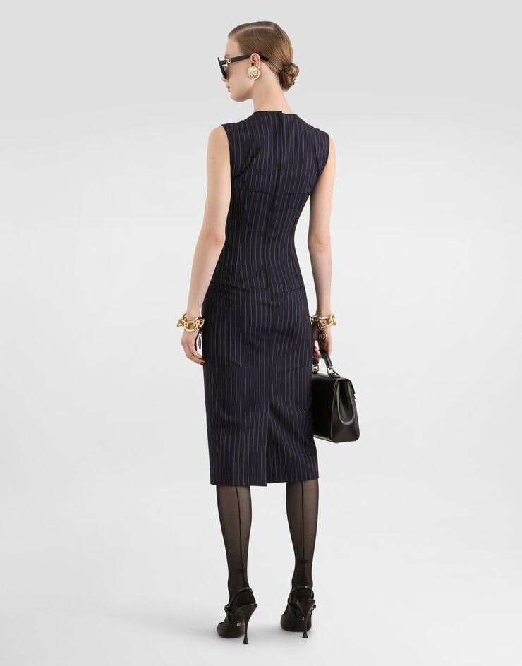 Dolce & Gabbana Pinstripe wool sheath dress Dolce & Gabbana Pinstripe wool sheath dress Multicolor F6BDJTFRBDR
