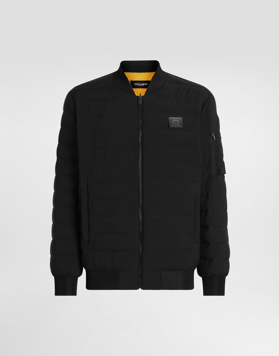 Quilted bomber jacket