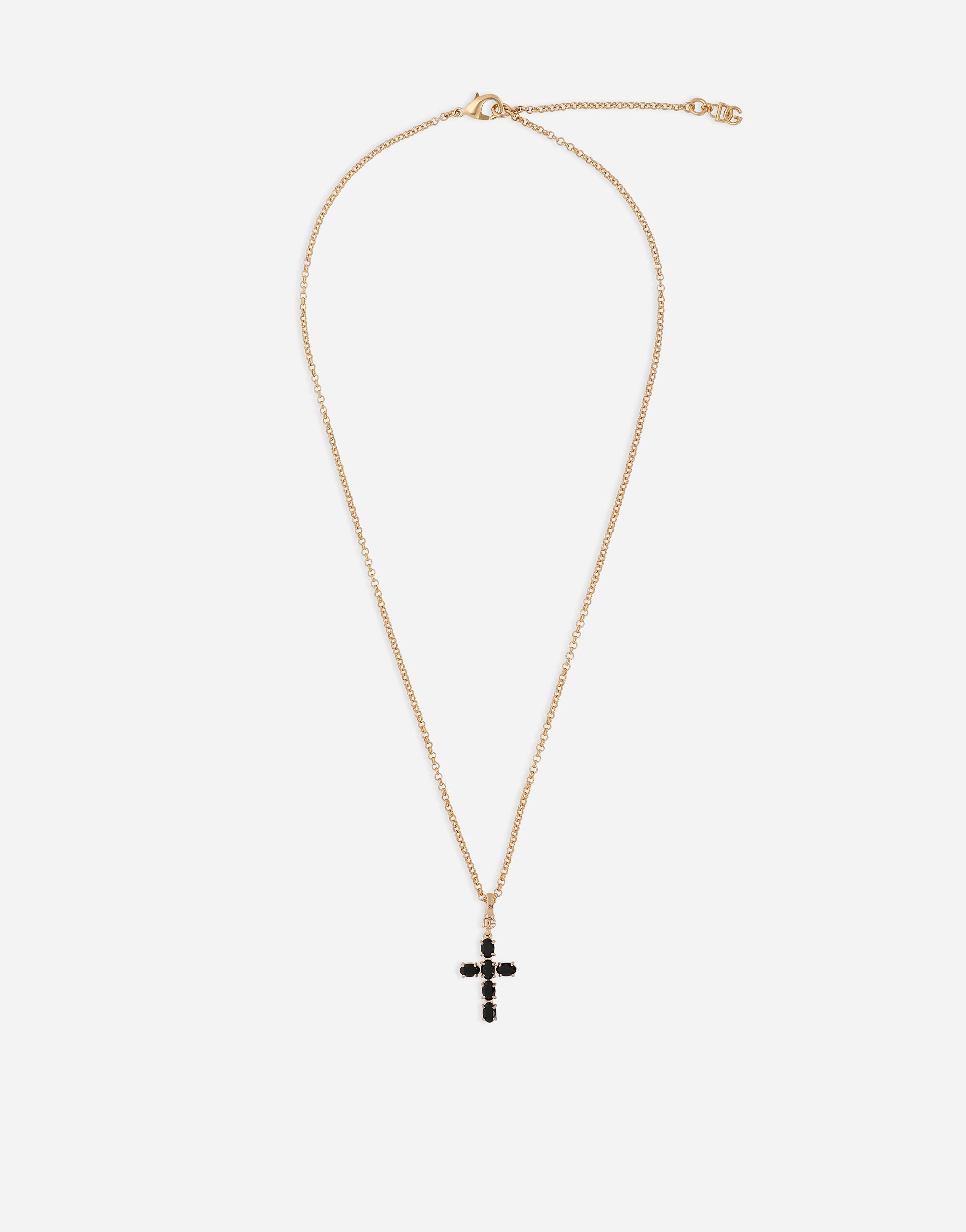 Dolce & Gabbana Fine chain necklace with cross Gold WEQ6M5W1111