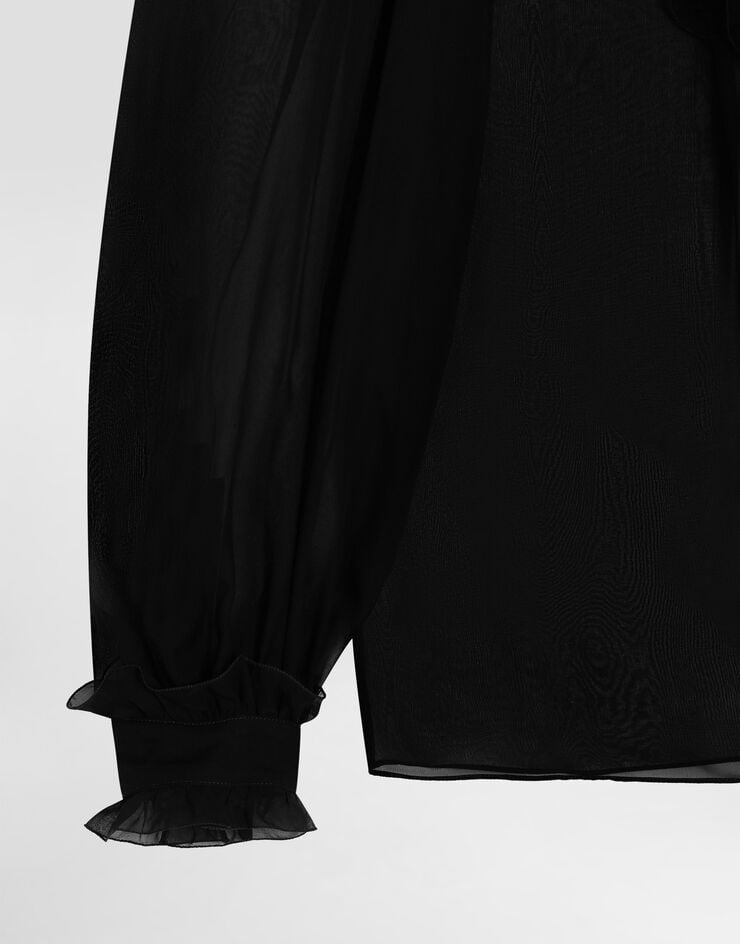 Dolce & Gabbana قميص شيفون Black F5U02TFU1AT