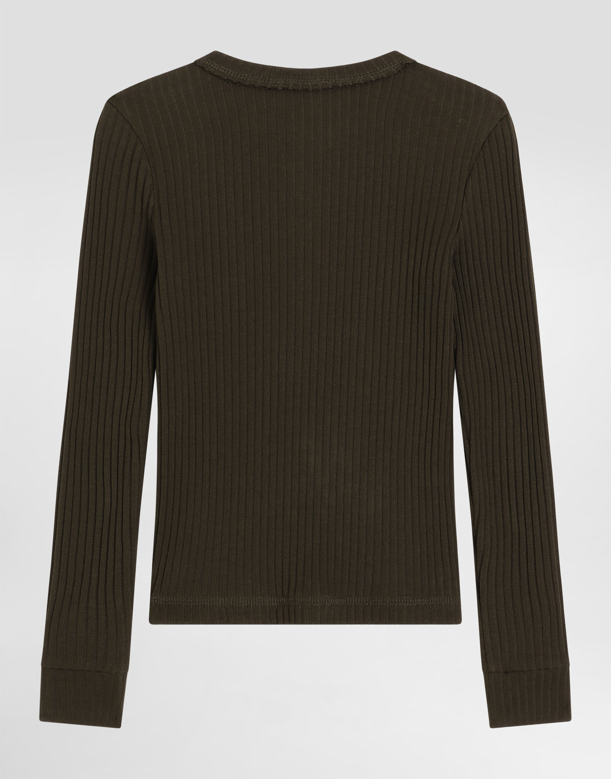 Ribbed jersey serafino shirt