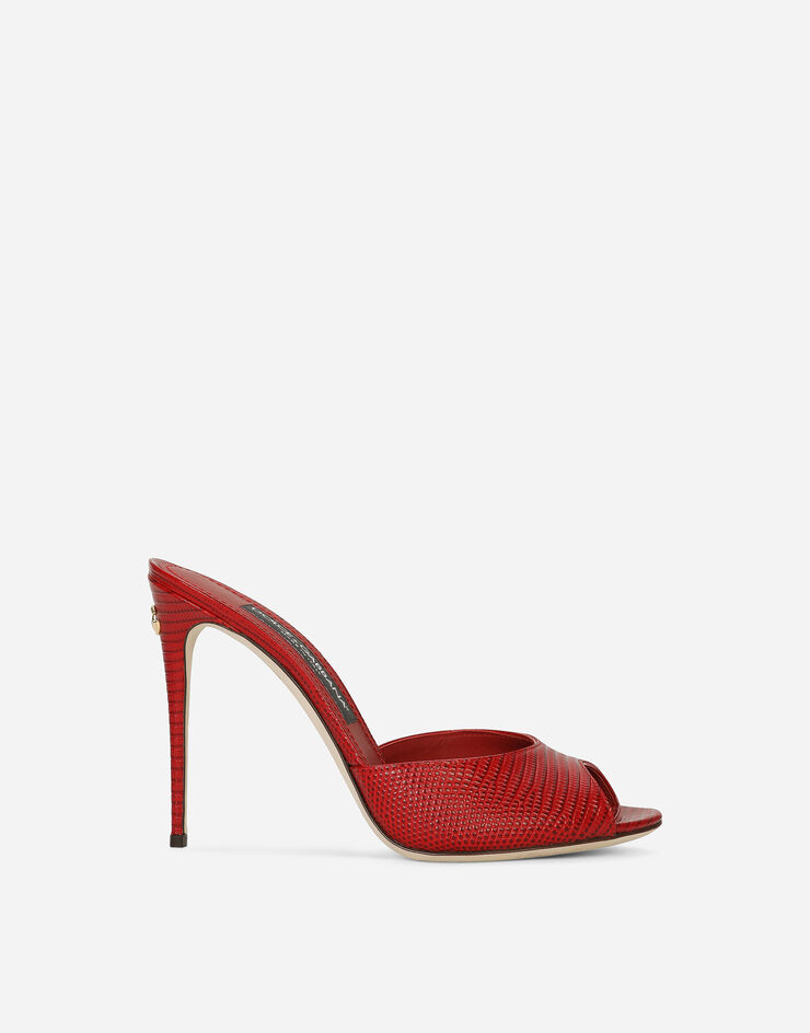 Dolce&Gabbana Mules en cuir de veau Rouge CR1352AS818