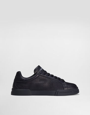 Dolce & Gabbana Portofino light strobel sneakers in calfskin Blue CS2354AG093