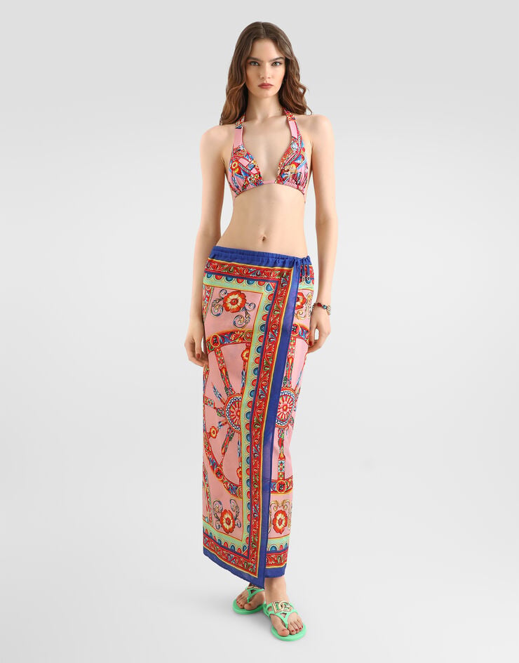Dolce & Gabbana Bikini triángulo con estampado Carretto Dolce & Gabbana Bikini triángulo con estampado Carretto Multicolor O8A54JON0KG