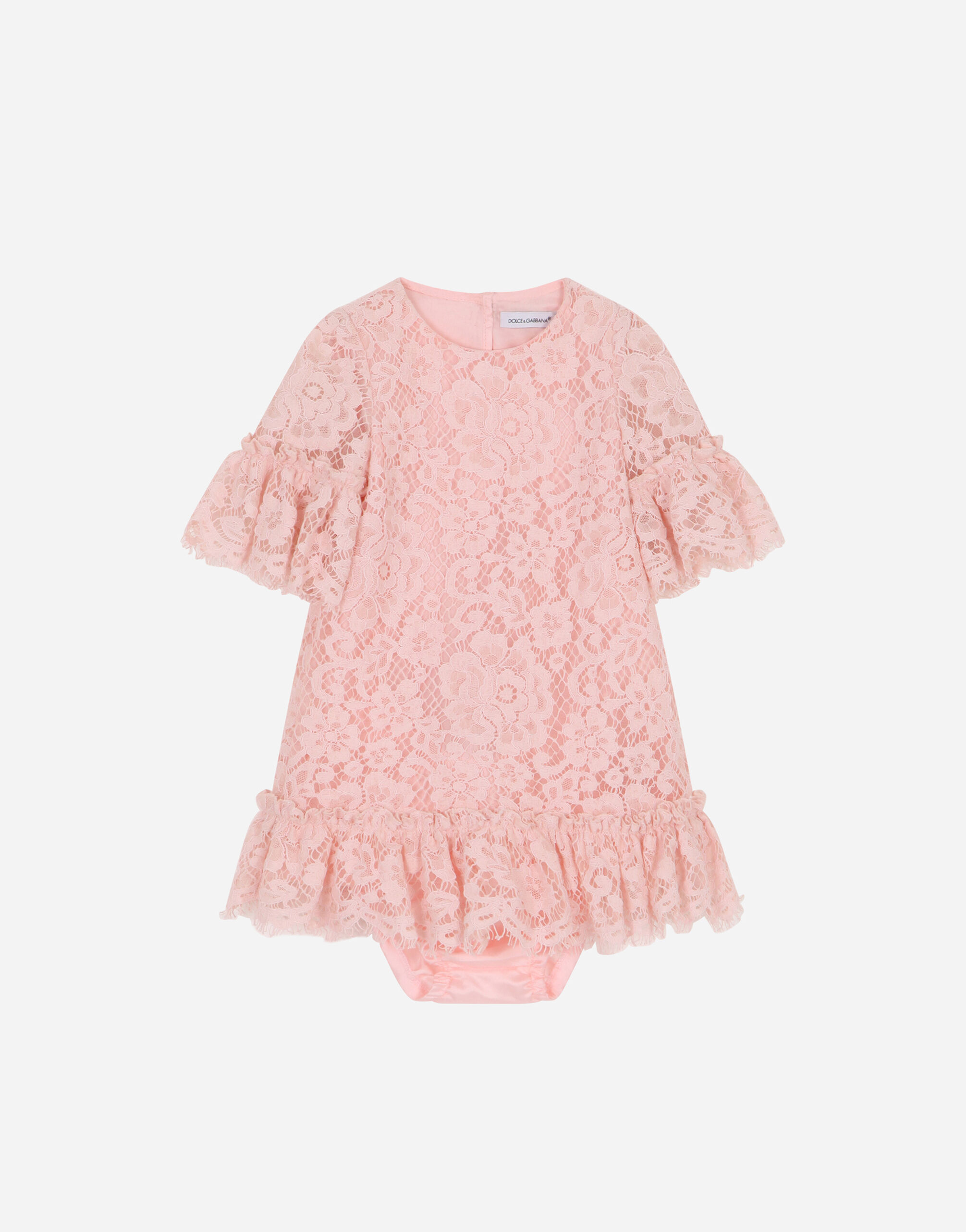 Dolce and gabbana pink lace dress online