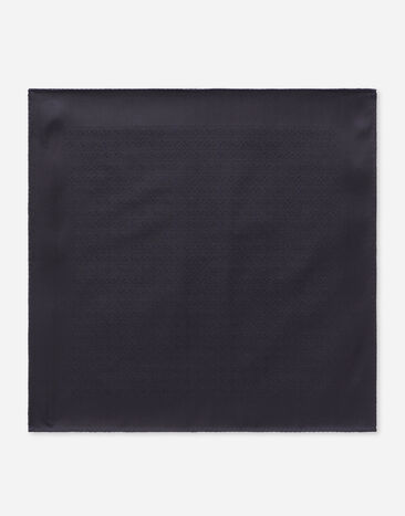 Dolce & Gabbana Silk jacquard pocket square with DG logo Print GT149EG0WSO