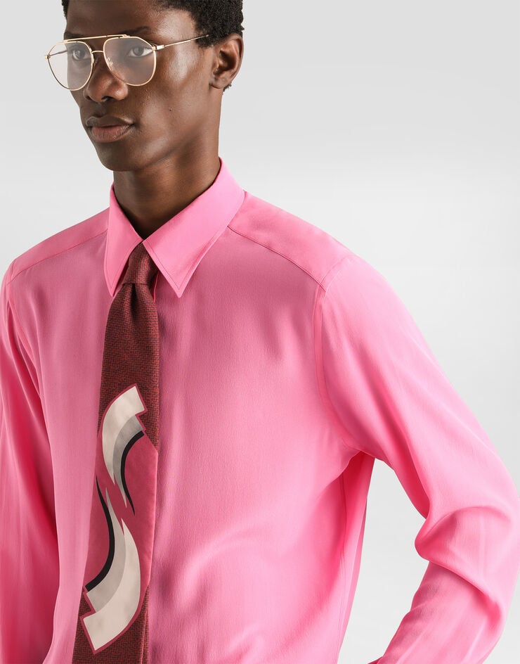 Dolce & Gabbana Crêpe de chine martini shirt Dolce & Gabbana Crêpe de chine martini shirt G5ML1TFU1P8