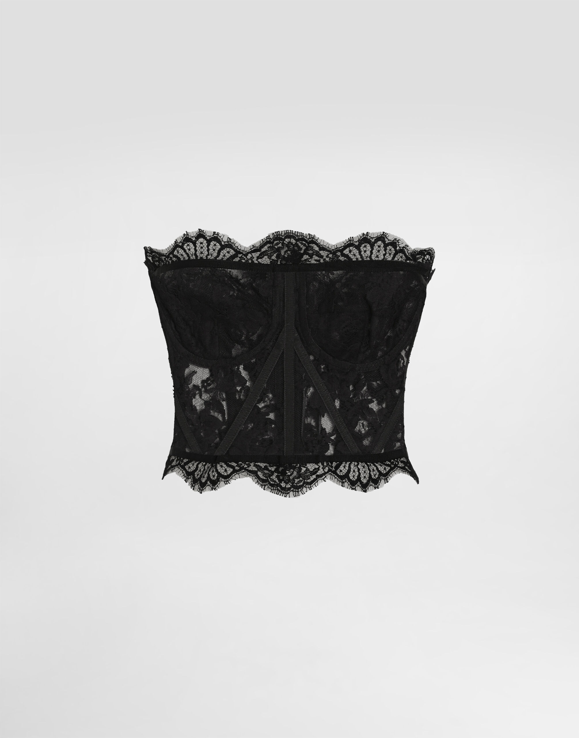 Lace bustier in Black for Women | Dolce&Gabbana® US