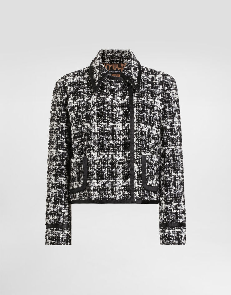 Dolce & Gabbana Double-breasted jacket in wool blend check Multicolor F27FWTFQZAF