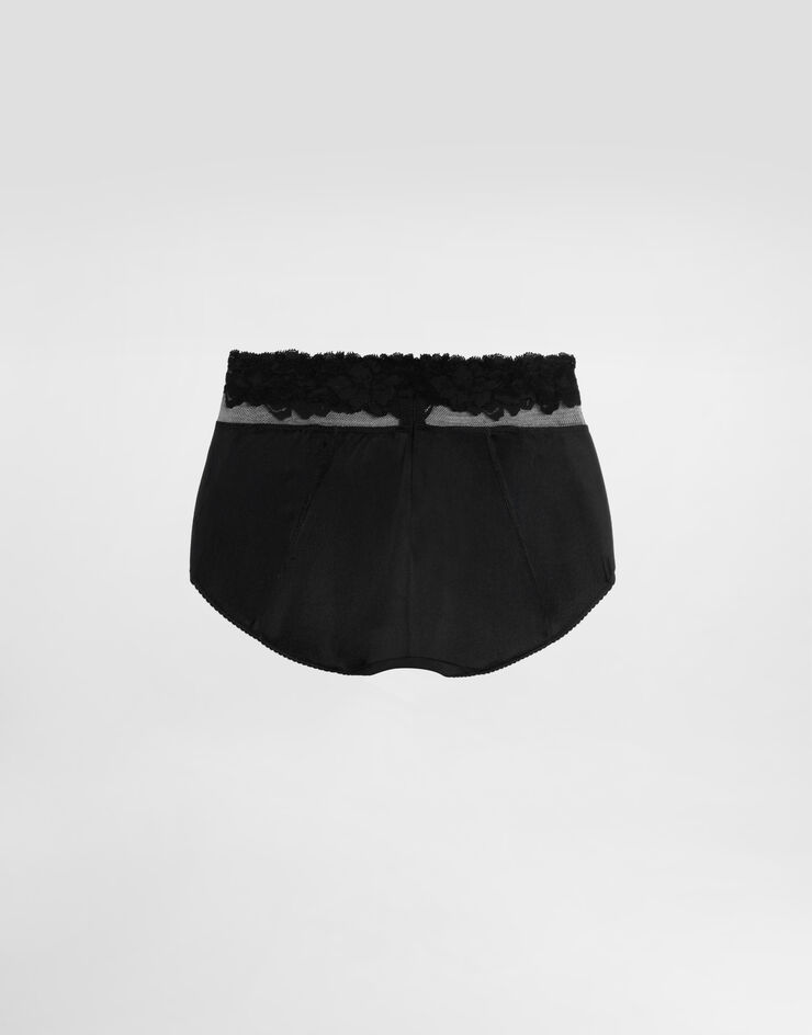 Dolce & Gabbana Tulle and satin briefs Black O2D57TON07V