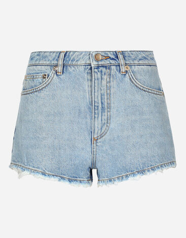 Dolce & Gabbana Cotton denim shorts Multicolor FTC7DDG8LS8