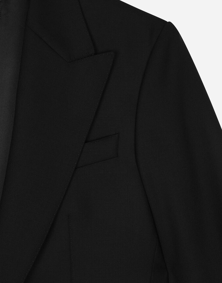 Dolce & Gabbana Однобортный пиджак из шерстяного полотна черный F290XTFU28D