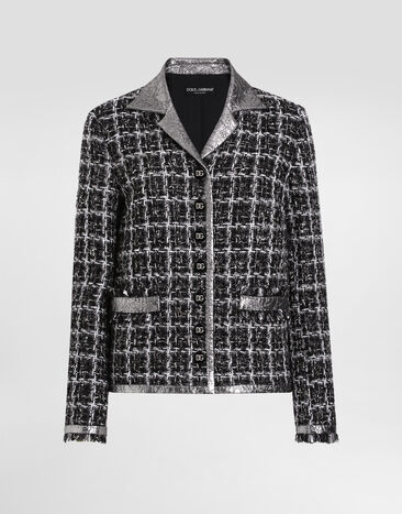 Dolce & Gabbana Single-breasted check raschel tweed jacket Multicolor F29HRTFQZAD