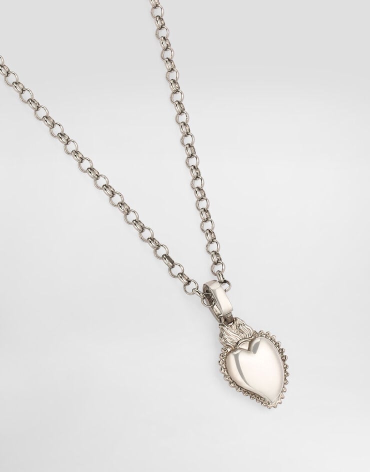 Dolce & Gabbana Collar con colgante de corazón Plateado WNS8S1W1111