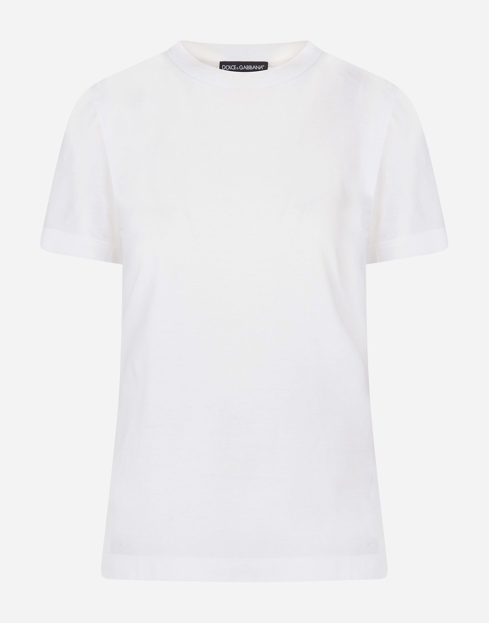 Dolce & Gabbana【ジャージーTシャツ☆ホワイト】関税送料込 Tシャツ ジャージー エンブロイダリーラベル