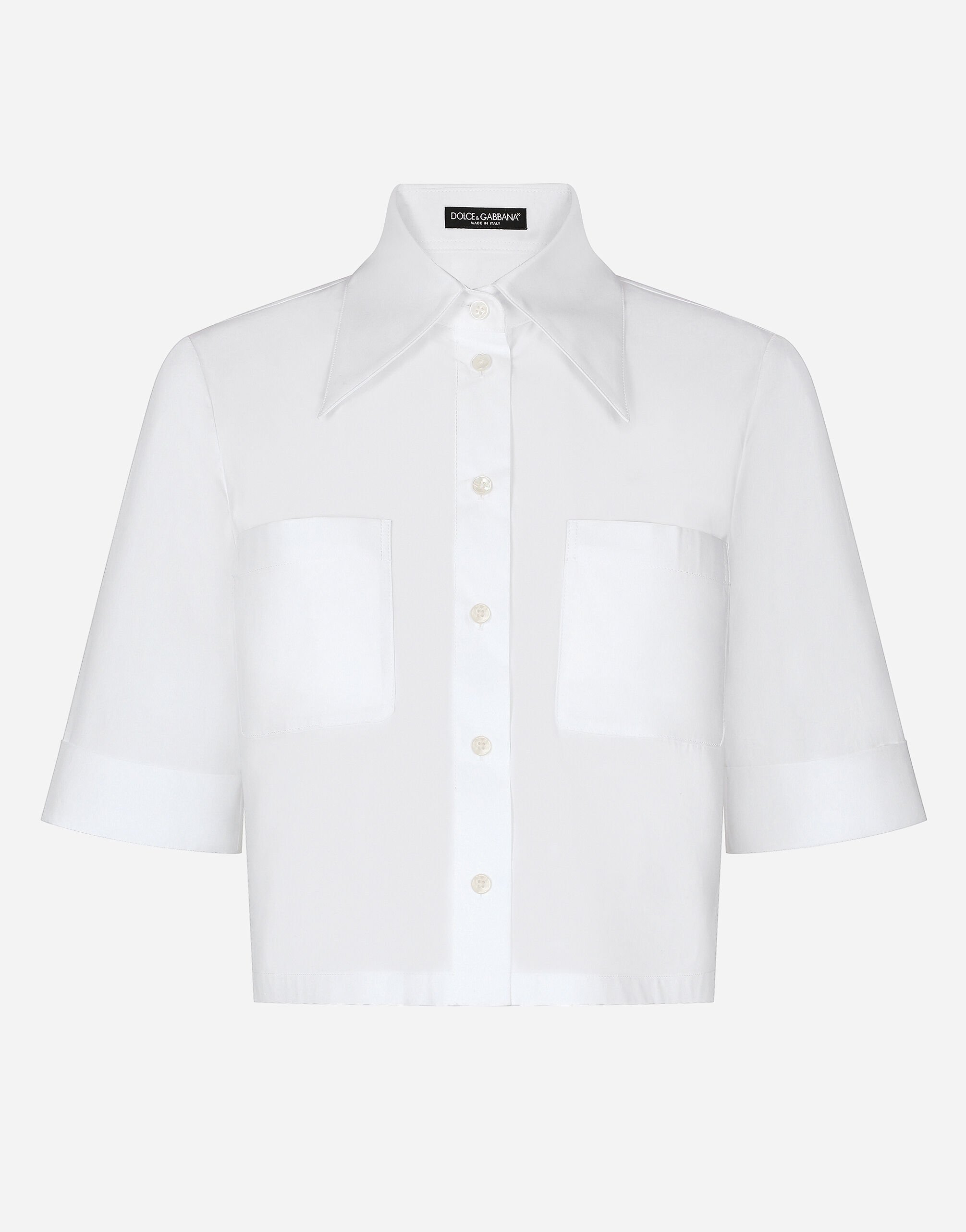 Dolce & Gabbana Camisa corta de algodón Imprima F7AA7TFSFNM