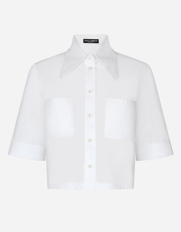 Dolce & Gabbana Cropped cotton shirt Print F7AA7TFSFNM