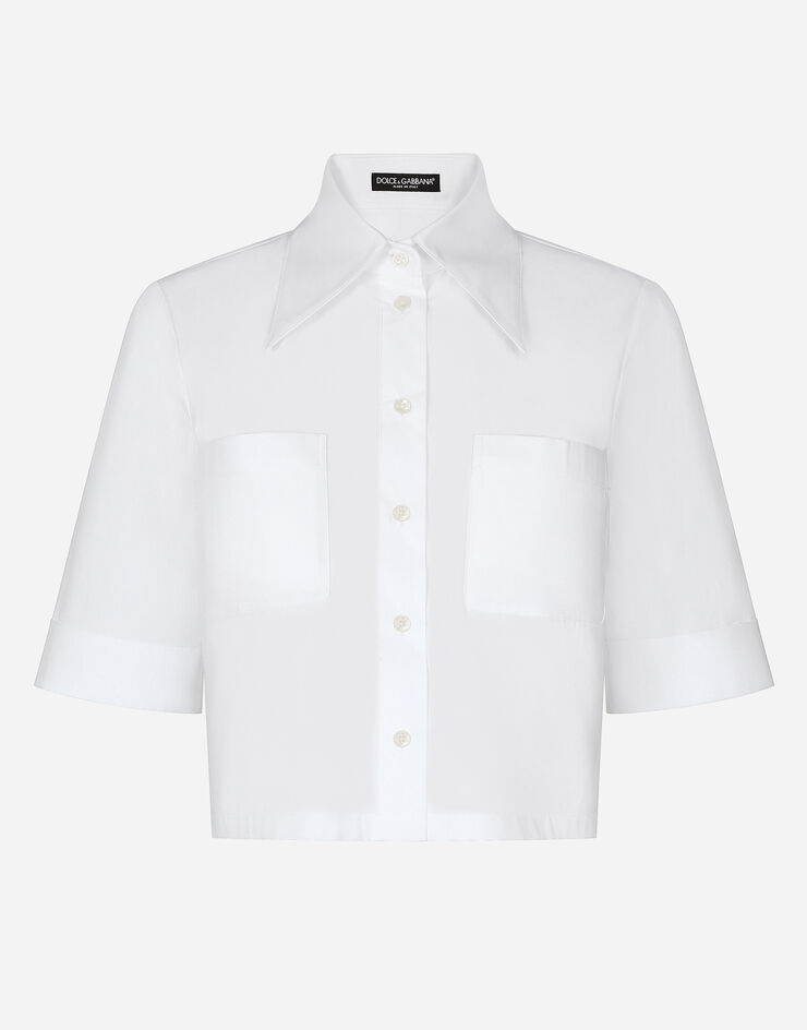 Dolce & Gabbana Camisa corta de algodón Blanco F5S04TFU5T9