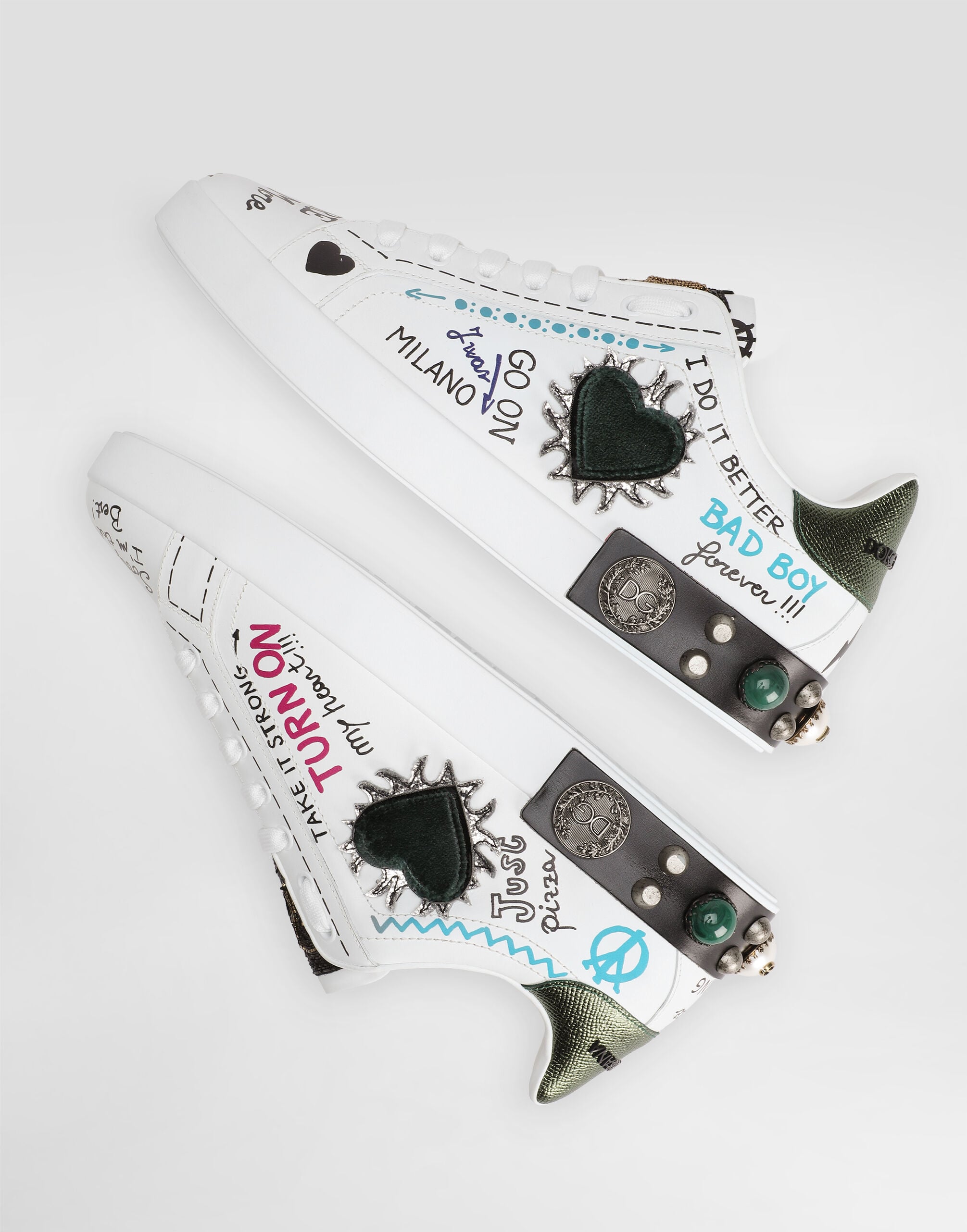 Multicolorのメンズ Portofino calfskin sneakers | Dolce&Gabbana®