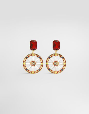 Dolce & Gabbana أقراط كليب بشكل عجلة عربة متعدد الألوان WES6C4W1111