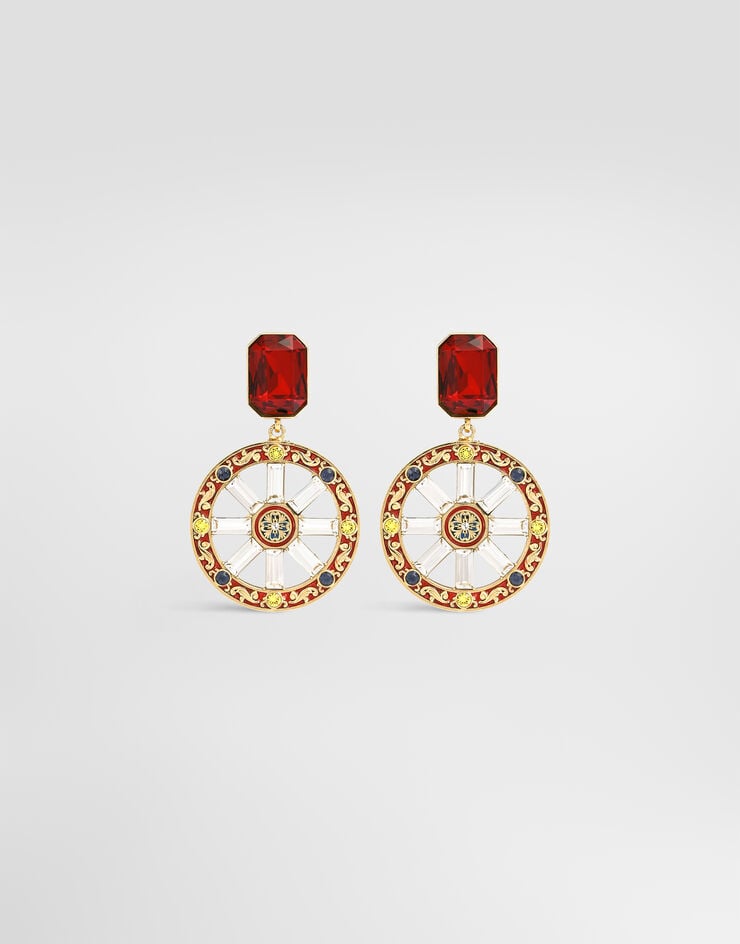 Dolce & Gabbana Carretto wheel clip earrings Dolce & Gabbana Carretto wheel clip earrings Multicolor WES6C4W1111