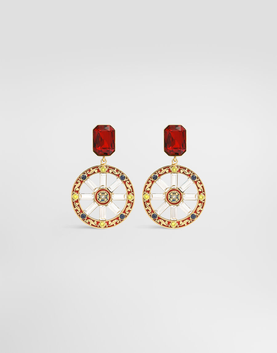 Carretto wheel clip earrings