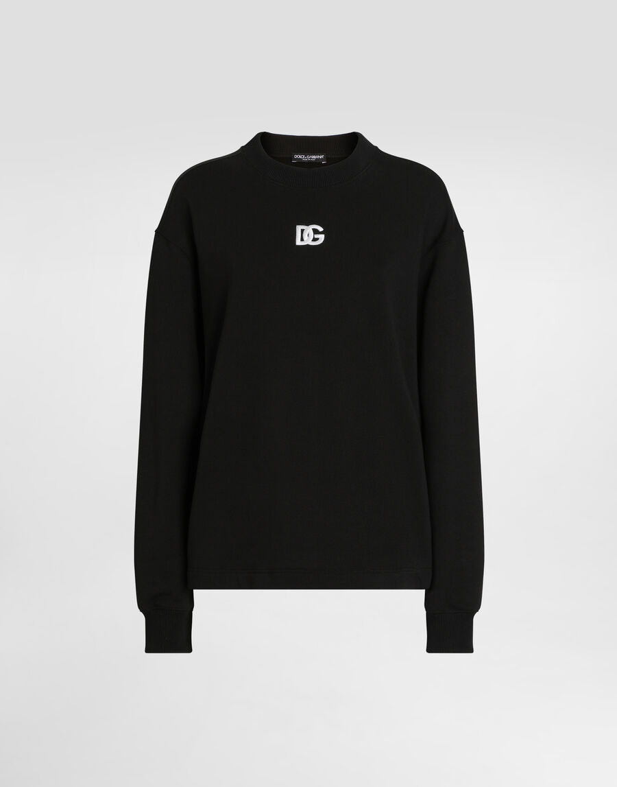 Jersey sweatshirt with DG embroidery