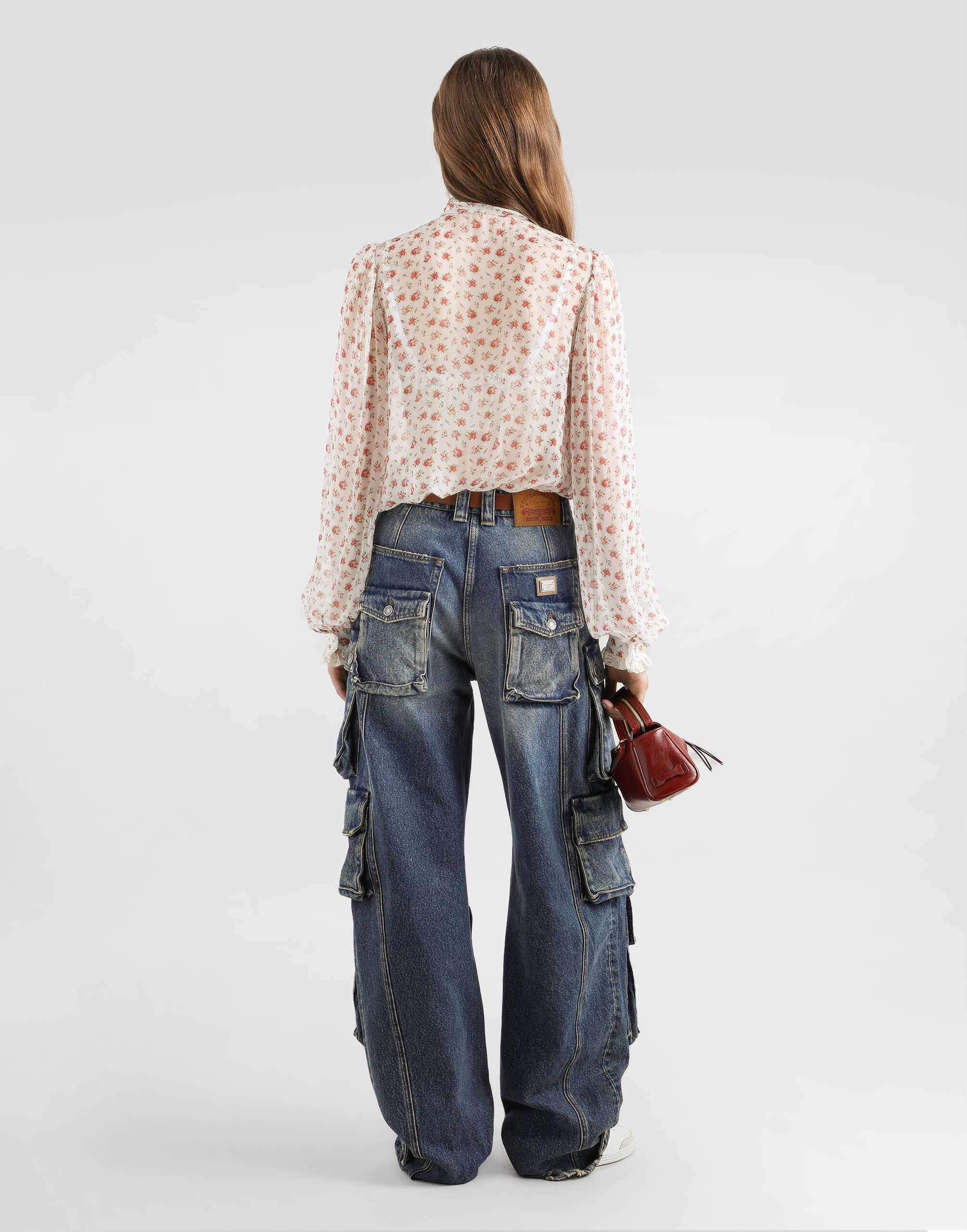 Small rose-print chiffon top - thumbnail 3