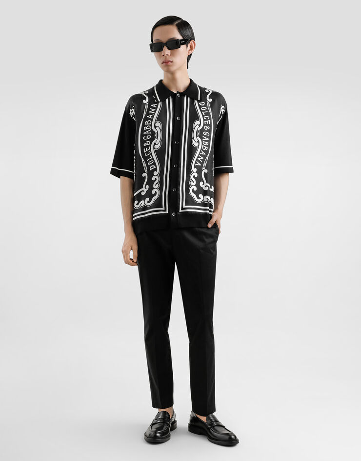 Dolce & Gabbana Camisa de seda y algodón con estampado Bandana Imprima GXV90TJFMKT