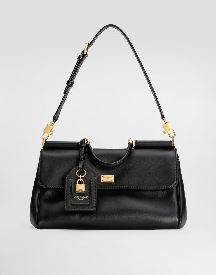 Dolce & Gabbana My Sicily handbag in plongé calfskin Black BB7782B7321