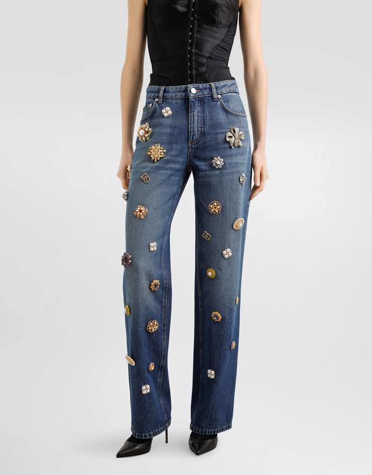 Dolce & Gabbana Vaqueros de 5 bolsillos Multicolor FTC8CZG8NC7