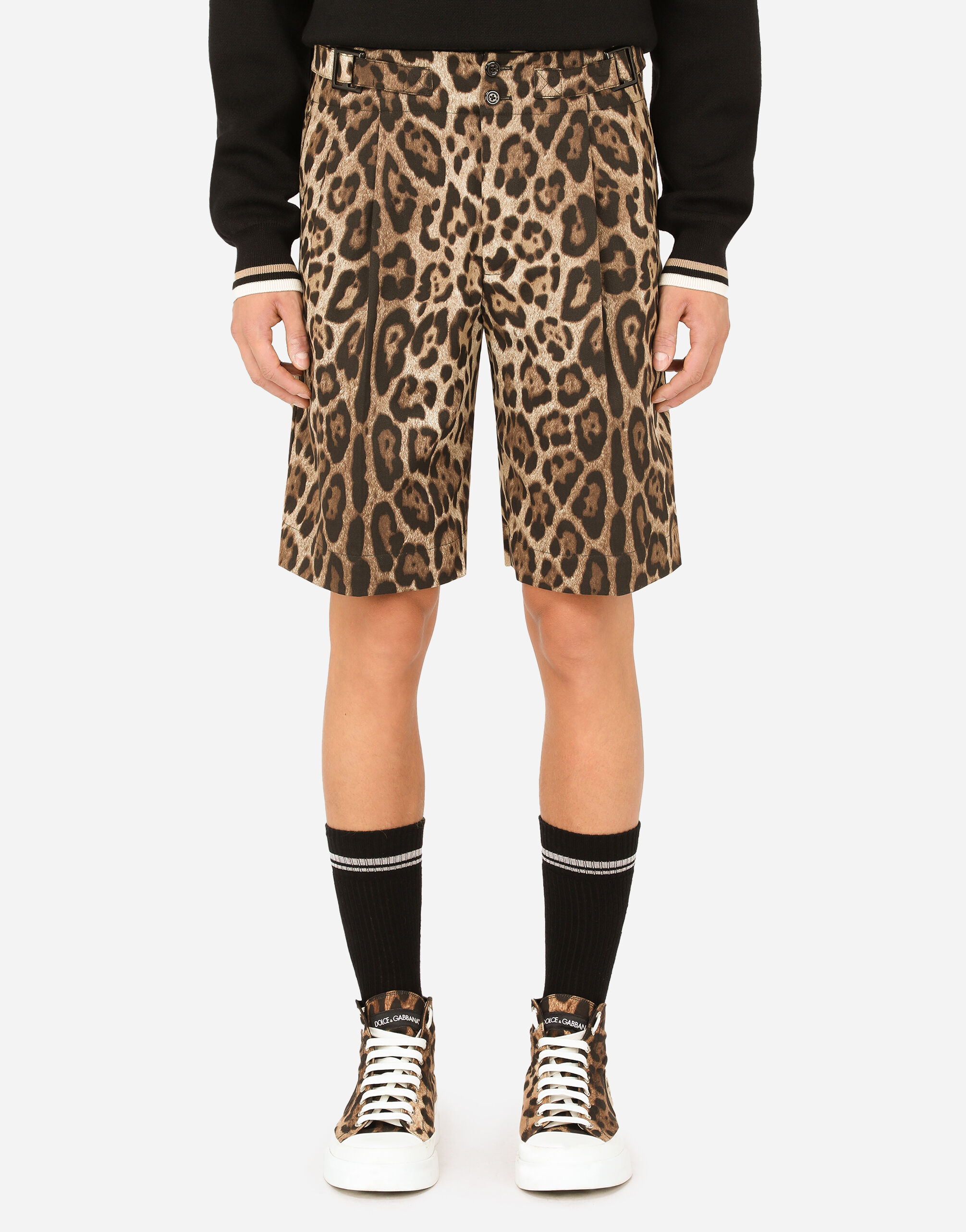 Leopard print shorts mens hot sale