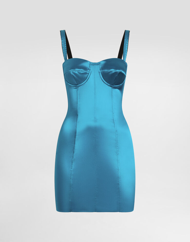 Dolce & Gabbana Stretch satin dress Green F6CLMTGDDJD