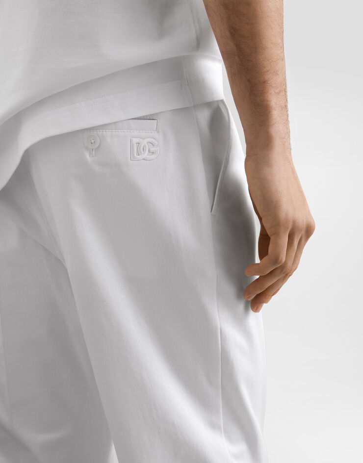 Dolce & Gabbana Cotton gabardine trousers White GP0K3ZFUFL3