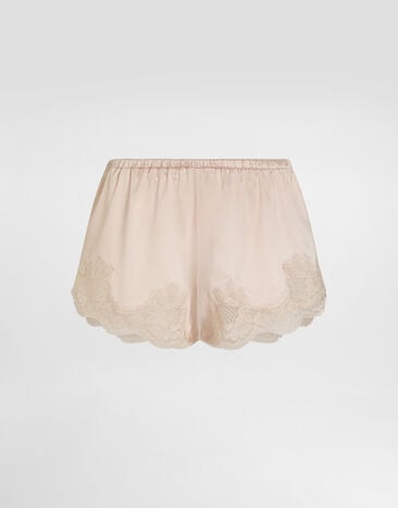 Dolce & Gabbana Stretch satin lingerie shorts White O3A02TONO13