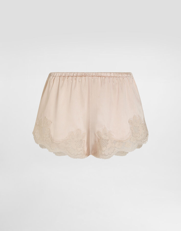 Dolce & Gabbana Stretch satin lingerie shorts Dolce & Gabbana Stretch satin lingerie shorts White O3A02TONO13