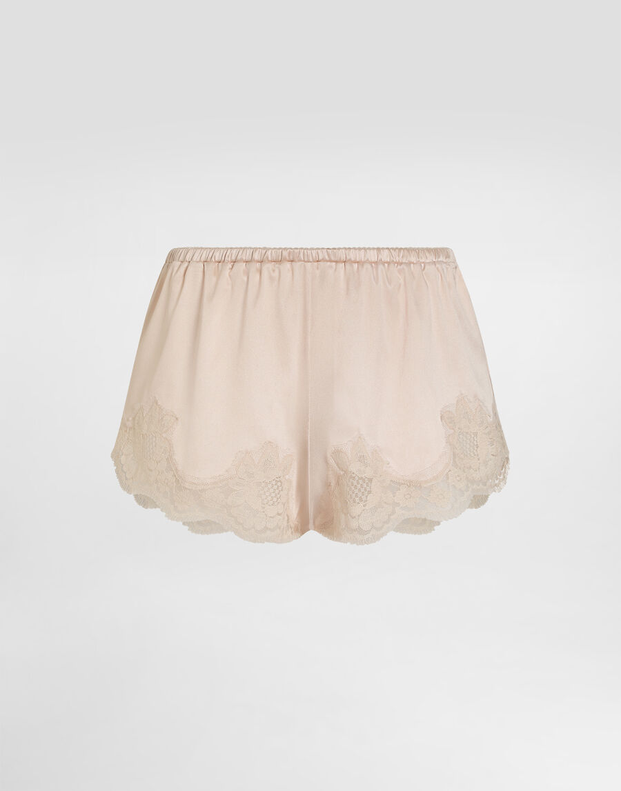 Stretch satin lingerie shorts