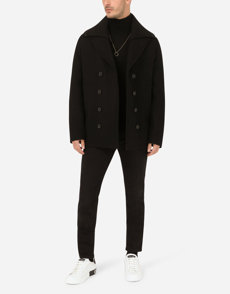 Dolce & Gabbana Wool and cashmere peacoat Black G020RTHUMDQ