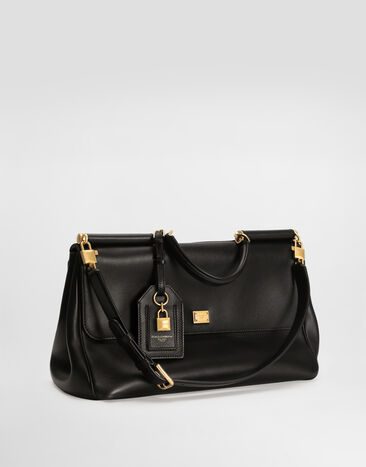 Dolce & Gabbana Maxi My Sicily handbag in plongé calfskin Dolce & Gabbana Maxi My Sicily handbag in plongé calfskin Black BB7814B7321