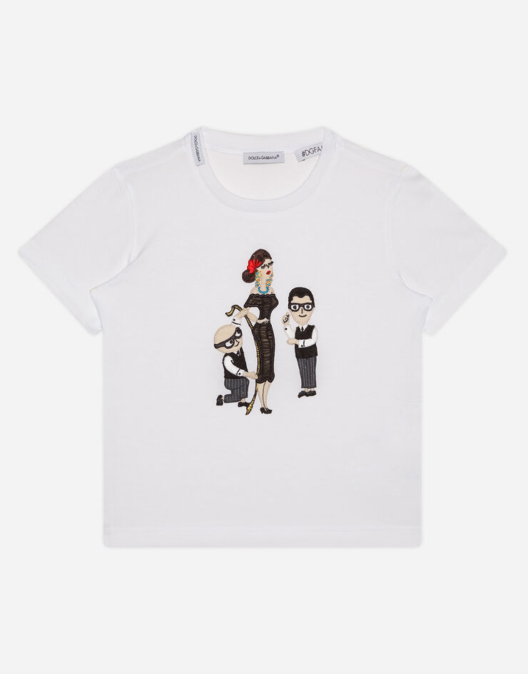 Dolce & Gabbana Jersey "DG Family" t-shirt WHITE L5JTBOG7WDR