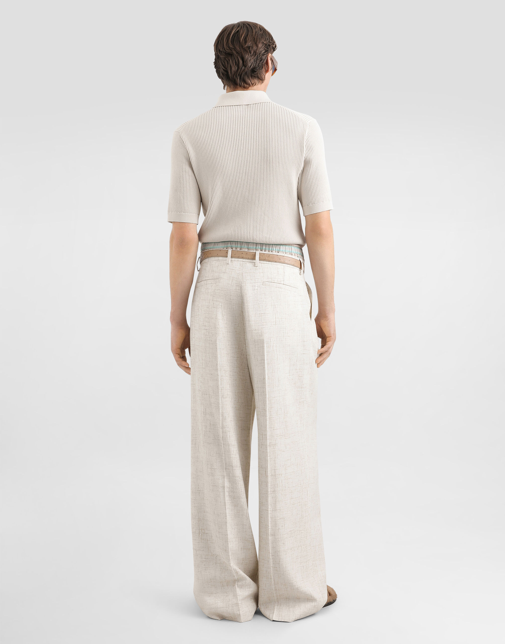 Micro-rib cotton polo shirt - thumbnail 3