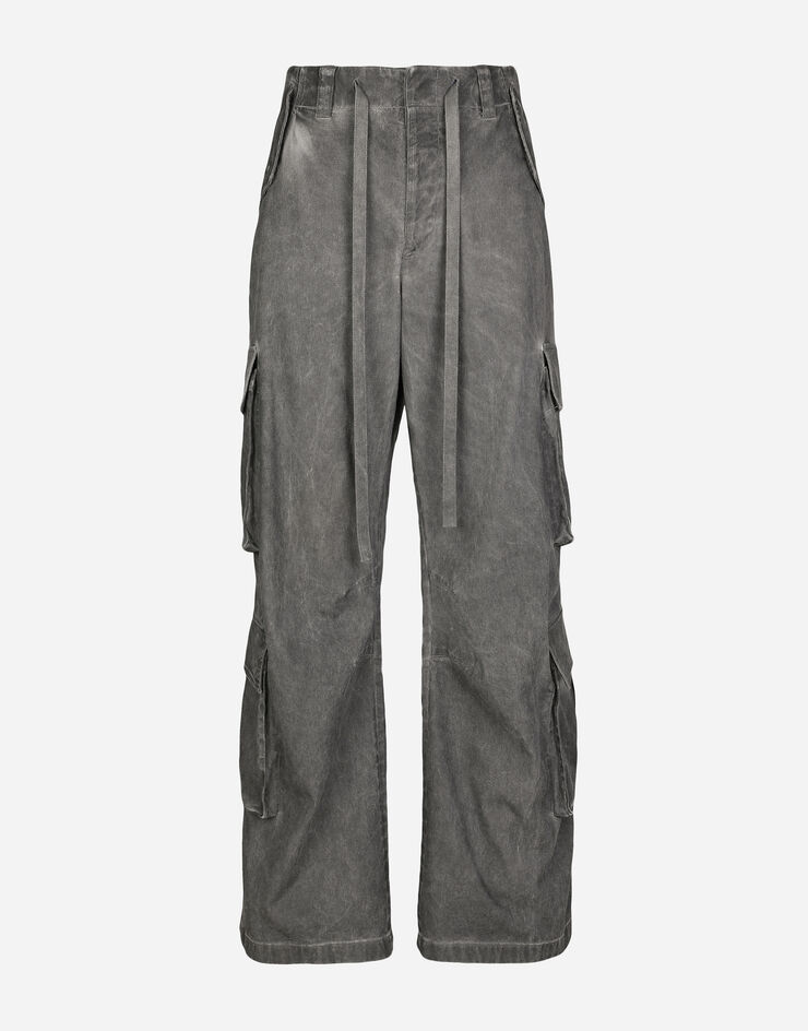 Dolce & Gabbana Pantalon Noir Coton Jogger Cargo Pantalons IT60/W46/3XL
