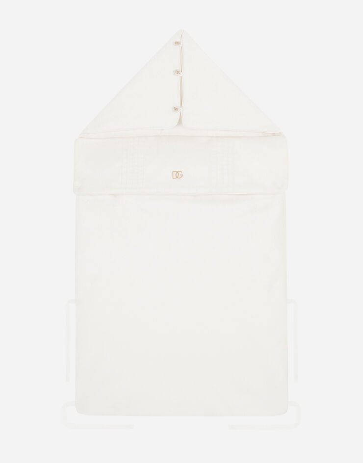 Dolce & Gabbana Schlafsack aus Interlock und Popeline DG-Stickerei Weiss LNJAA2G7BMZ