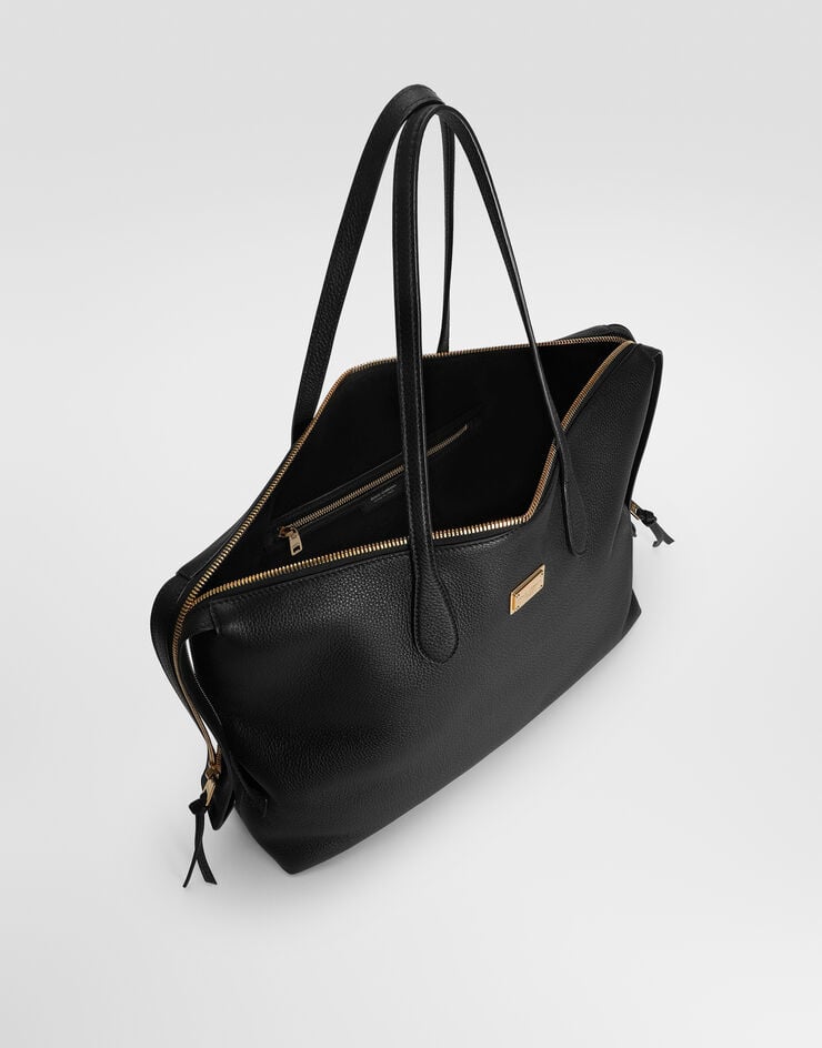 Dolce & Gabbana Sac à épaule Vittoria en cuir de veau Dolce & Gabbana Sac à épaule Vittoria en cuir de veau Black BB7967A0841
