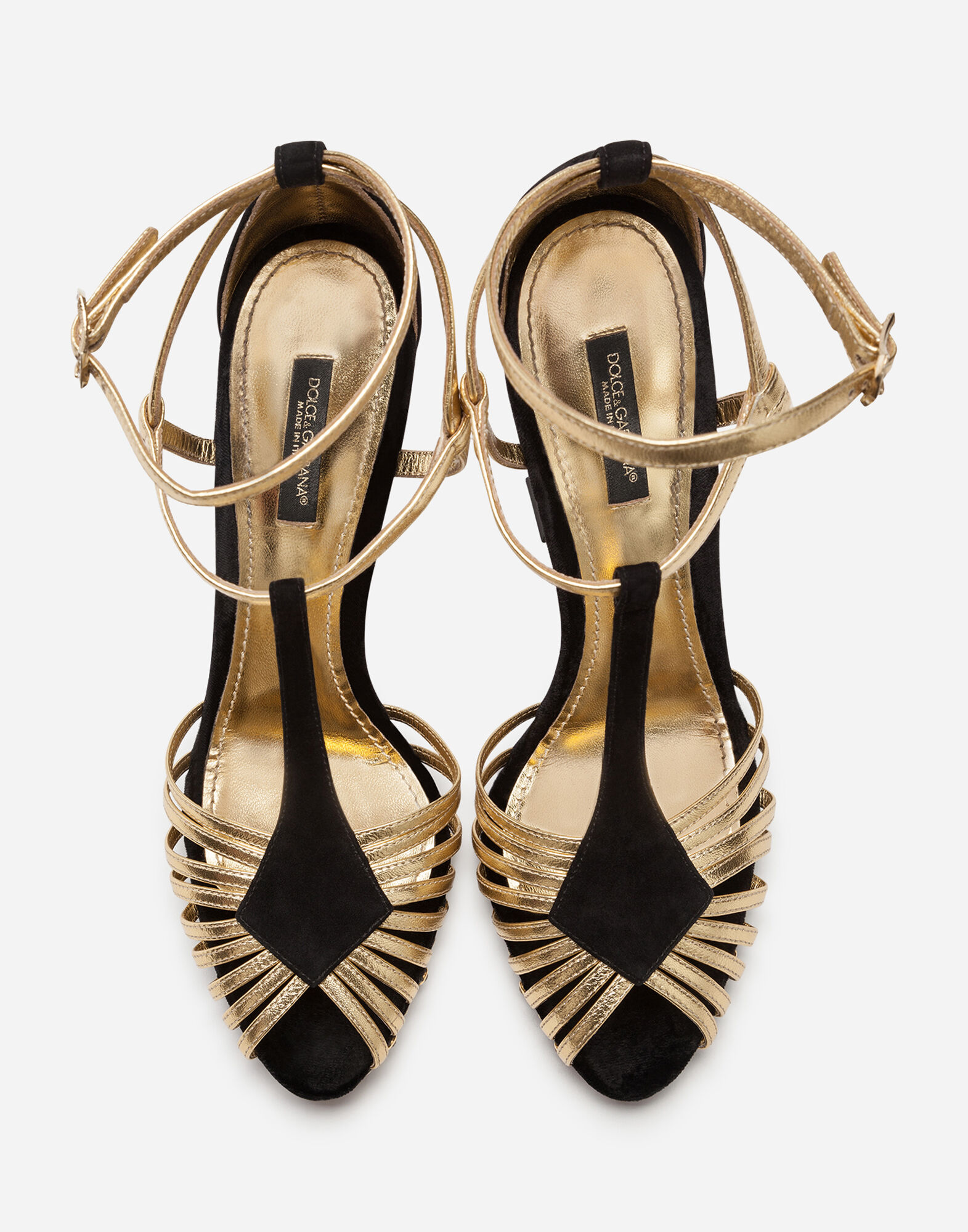 Dolce and gabbana gold sandals discount