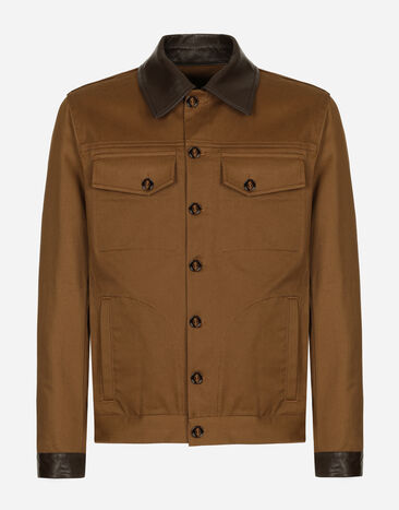 Dolce & Gabbana Jacket with leather trims Brown G9BEILHULT3