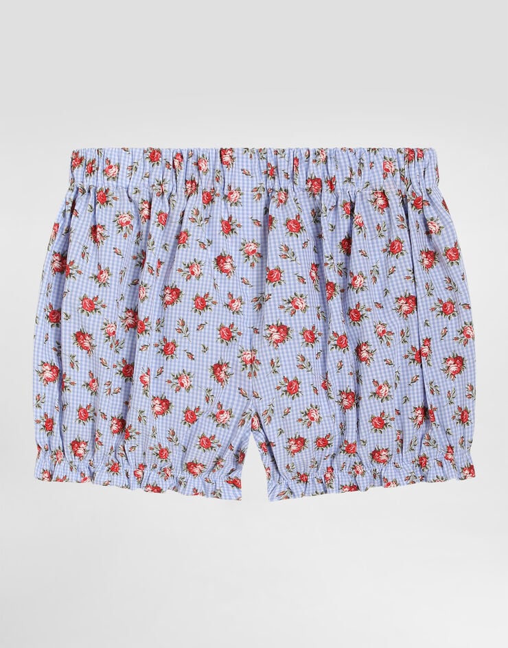 Dolce & Gabbana Small rose-print poplin shorts Multicolor L23Q54HS5UL