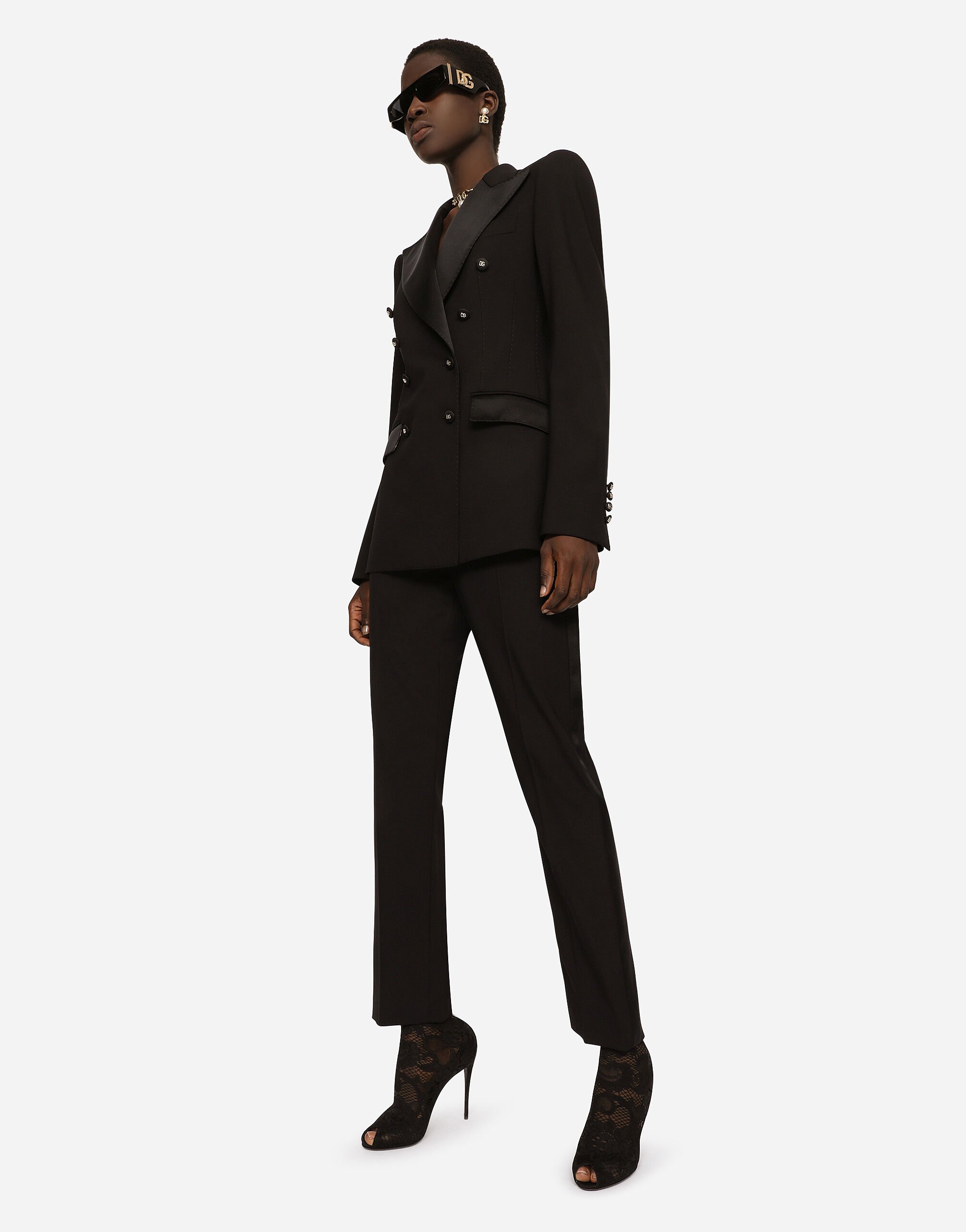 Dolce and gabbana outlet women's black blazer