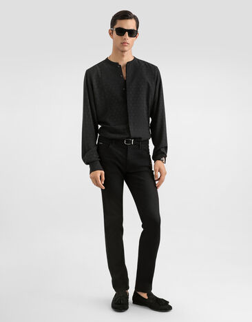 Dolce & Gabbana Denim trousers with patch Multicolor GY07CZG8OW3