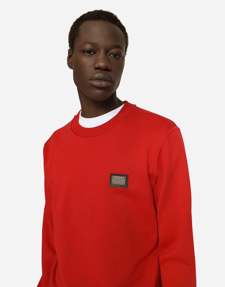 Dolce & Gabbana 标牌平纹针织卫衣 红 G9ABJTG7F2G